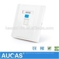 Aucas Marca rj45 placa de enchufe de pared placa de pared de cable de red de puerto único